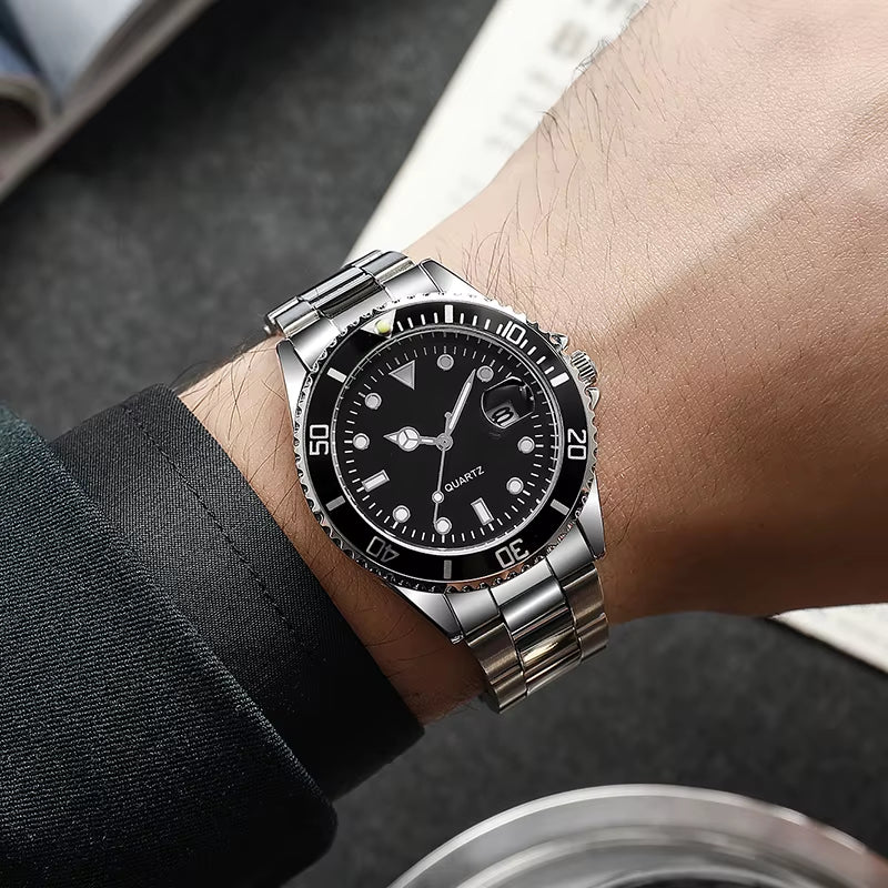 High Quality Stainless Steel Luxury Man Style Wrist Watch Relojes Waterproof Quartz Watches for Men