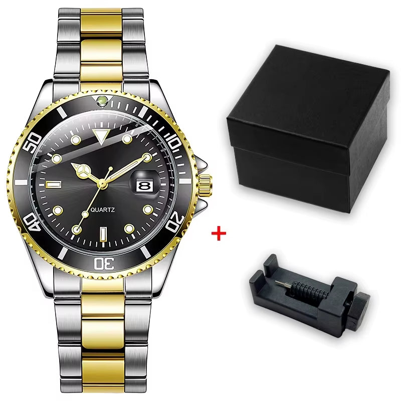High Quality Stainless Steel Luxury Man Style Wrist Watch Relojes Waterproof Quartz Watches for Men