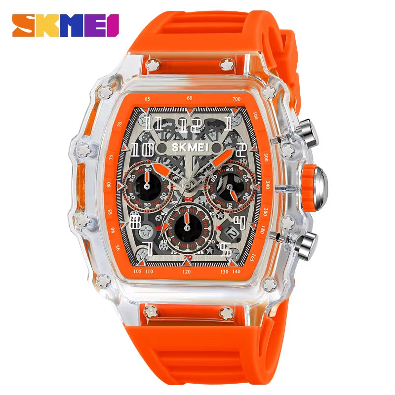 Student Watch Male Mechanical Wind Versatile Quartz Watch Personality Trend Barrel-Shaped Large Dial Watch Girl