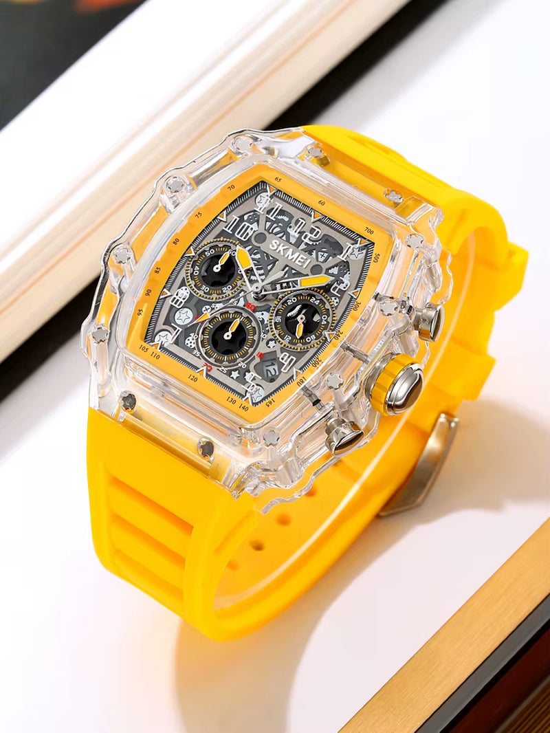 Student Watch Male Mechanical Wind Versatile Quartz Watch Personality Trend Barrel-Shaped Large Dial Watch Girl