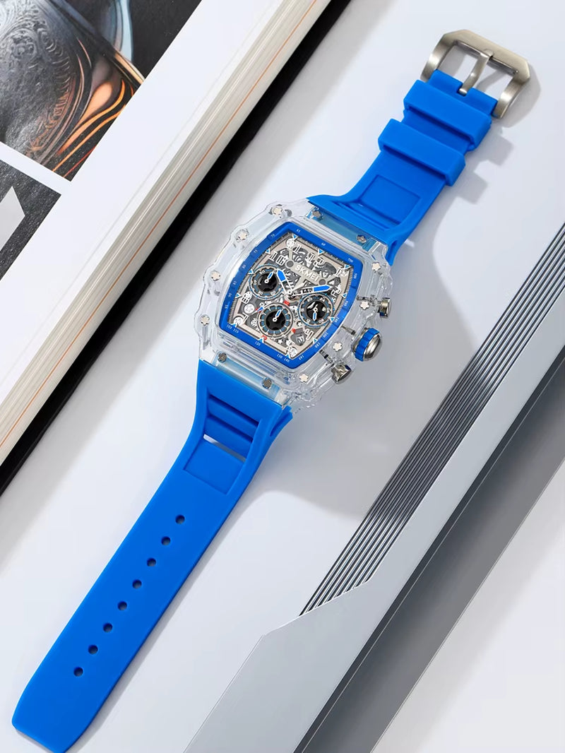 Student Watch Male Mechanical Wind Versatile Quartz Watch Personality Trend Barrel-Shaped Large Dial Watch Girl