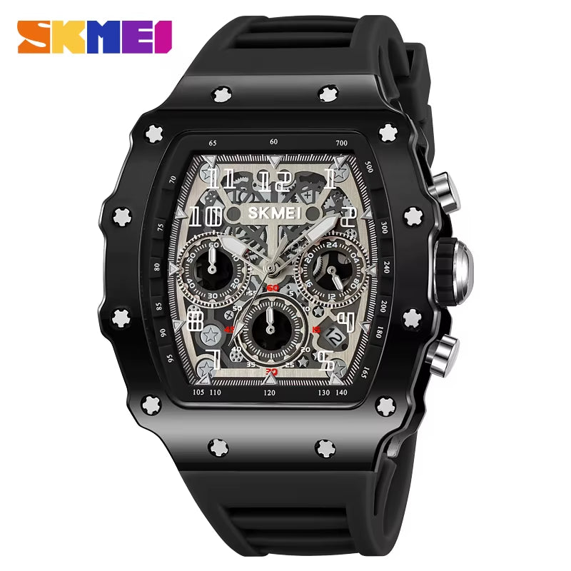 Student Watch Male Mechanical Wind Versatile Quartz Watch Personality Trend Barrel-Shaped Large Dial Watch Girl