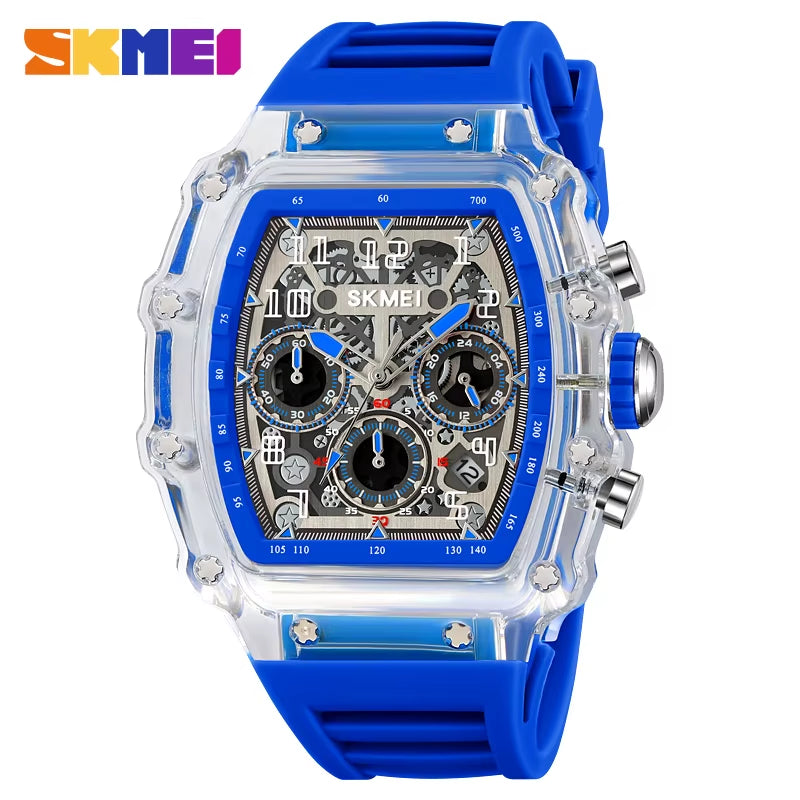 Student Watch Male Mechanical Wind Versatile Quartz Watch Personality Trend Barrel-Shaped Large Dial Watch Girl
