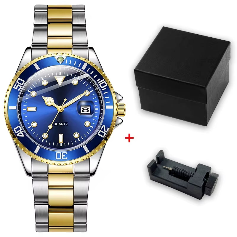 High Quality Stainless Steel Luxury Man Style Wrist Watch Relojes Waterproof Quartz Watches for Men
