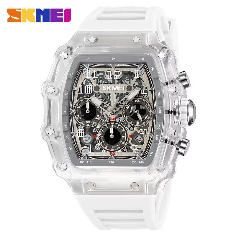 Student Watch Male Mechanical Wind Versatile Quartz Watch Personality Trend Barrel-Shaped Large Dial Watch Girl