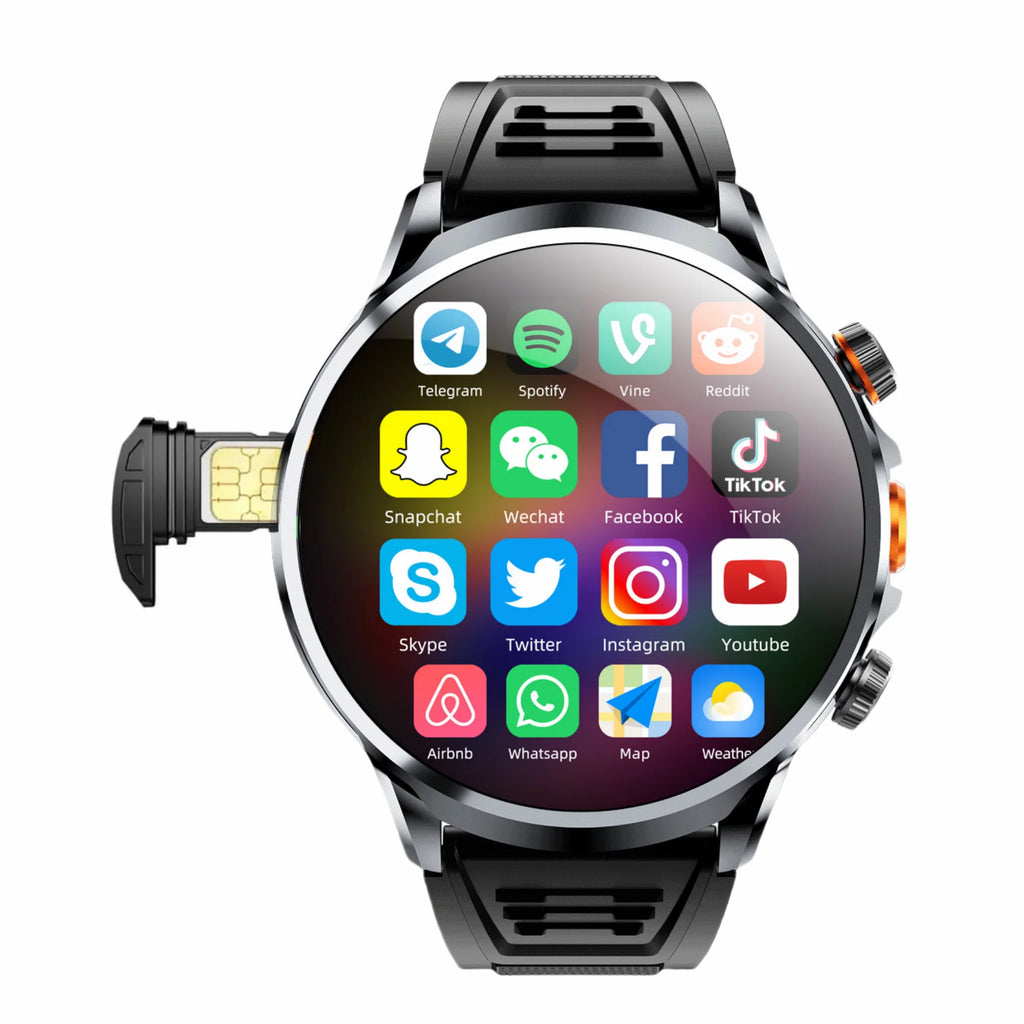 H18 4G LTE Smart Watch Big Screen 8GB+128GB with WIFI GPS Camera Support Tiktok Youtube Sim Card Android Smartwatches