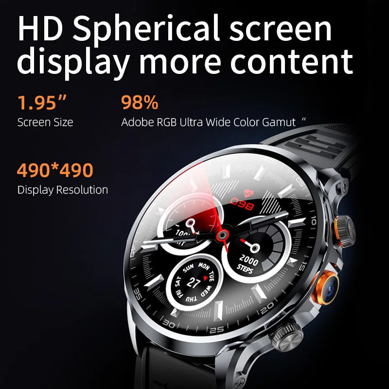 H18 4G LTE Smart Watch Big Screen 8GB+128GB with WIFI GPS Camera Support Tiktok Youtube Sim Card Android Smartwatches