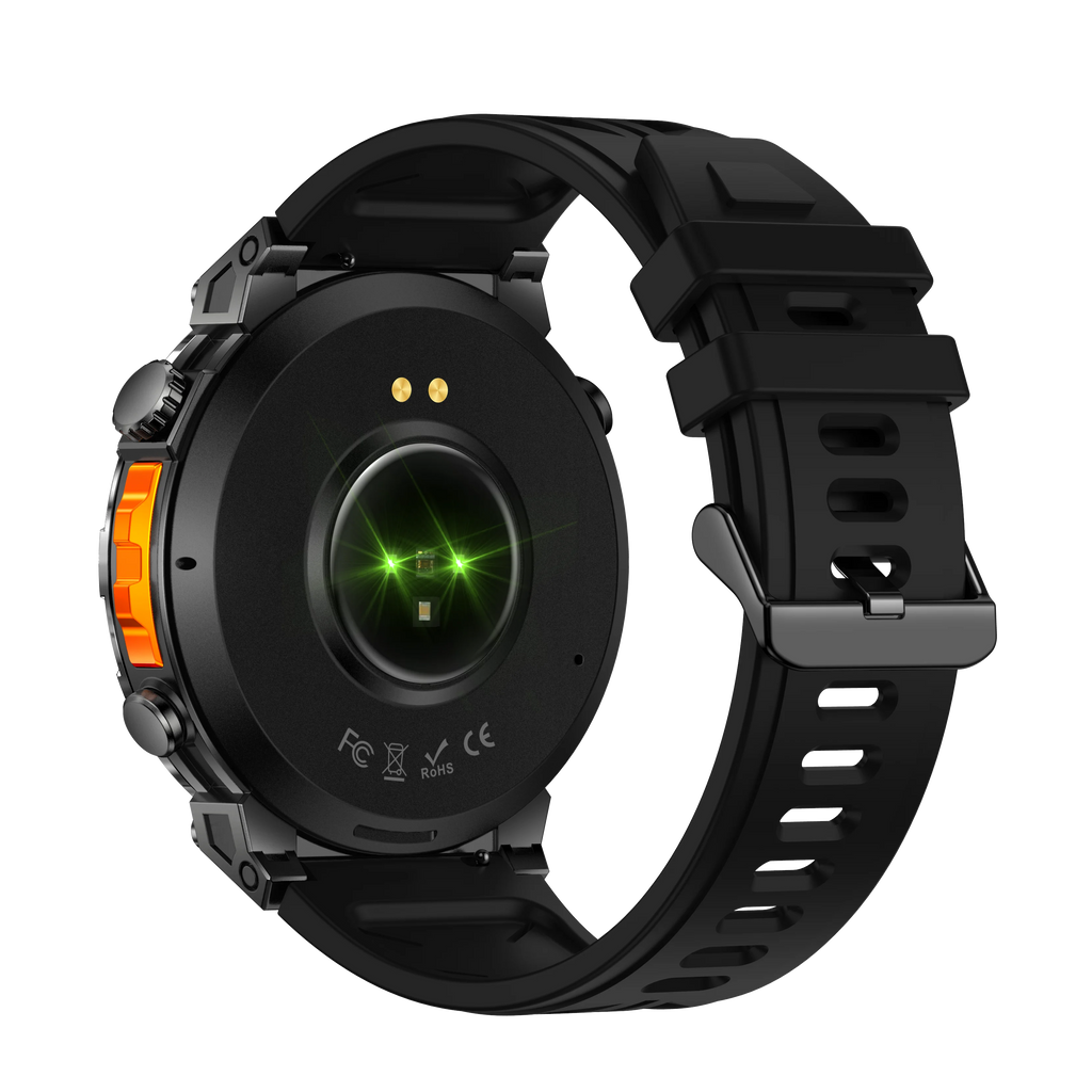 GPS Chatgpt Outdoor Sport Compass Smart Watch 1.53" Amoled round Screen Bt Call Dafit 650Mah 3ATM Waterproof KC93 Smartwatch