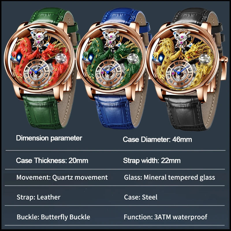Design 2025 NEW Men Watch Diamond Tourbilliontop Brand Luxury Astronomia Quartz Watch Men Sapphire Glass Waterproof Watch
