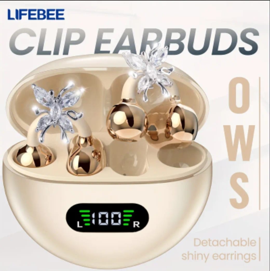OWS Open-Ear Wireless Earbuds with Detachable Earrings