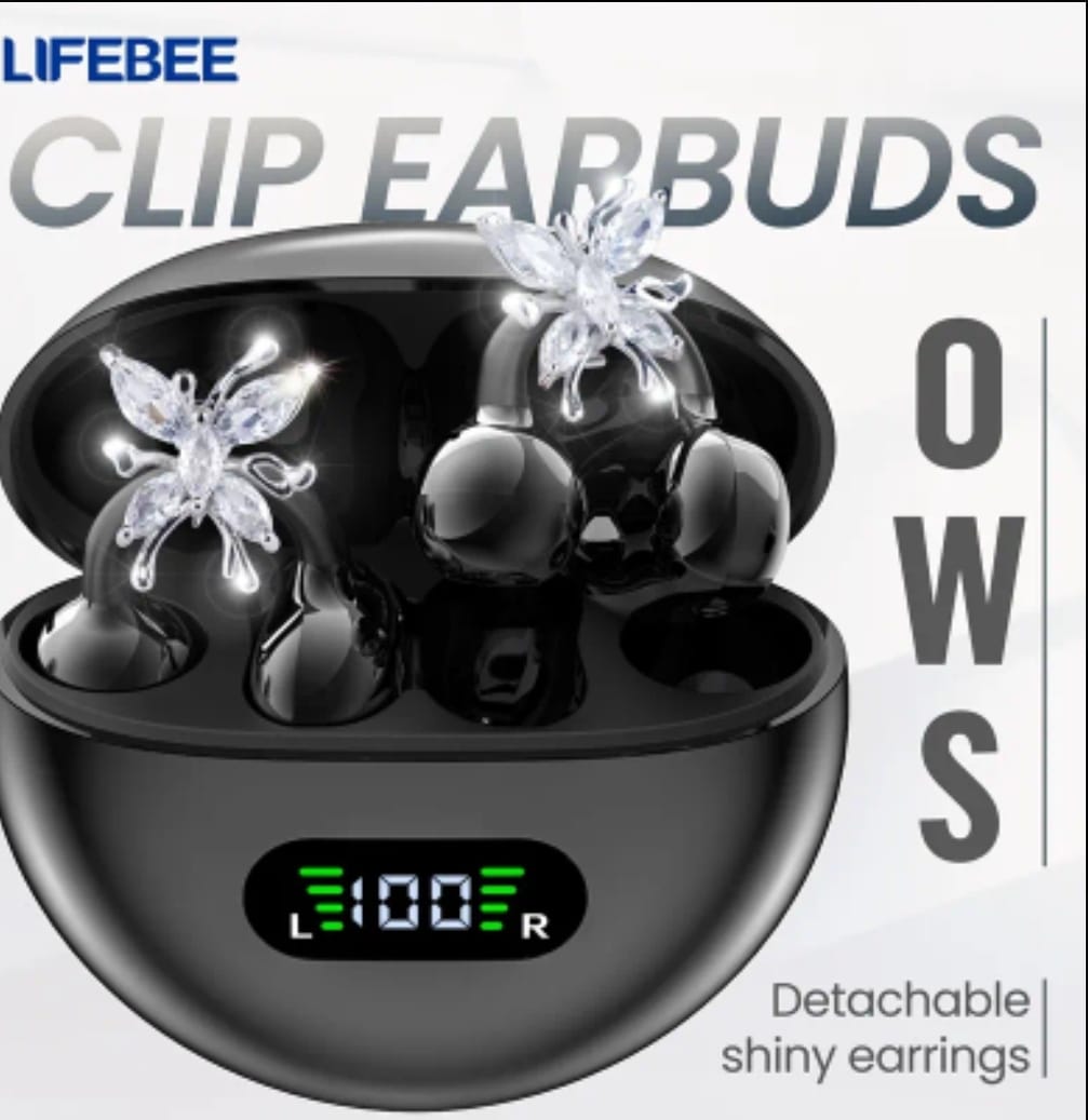 OWS Open-Ear Wireless Earbuds with Detachable Earrings