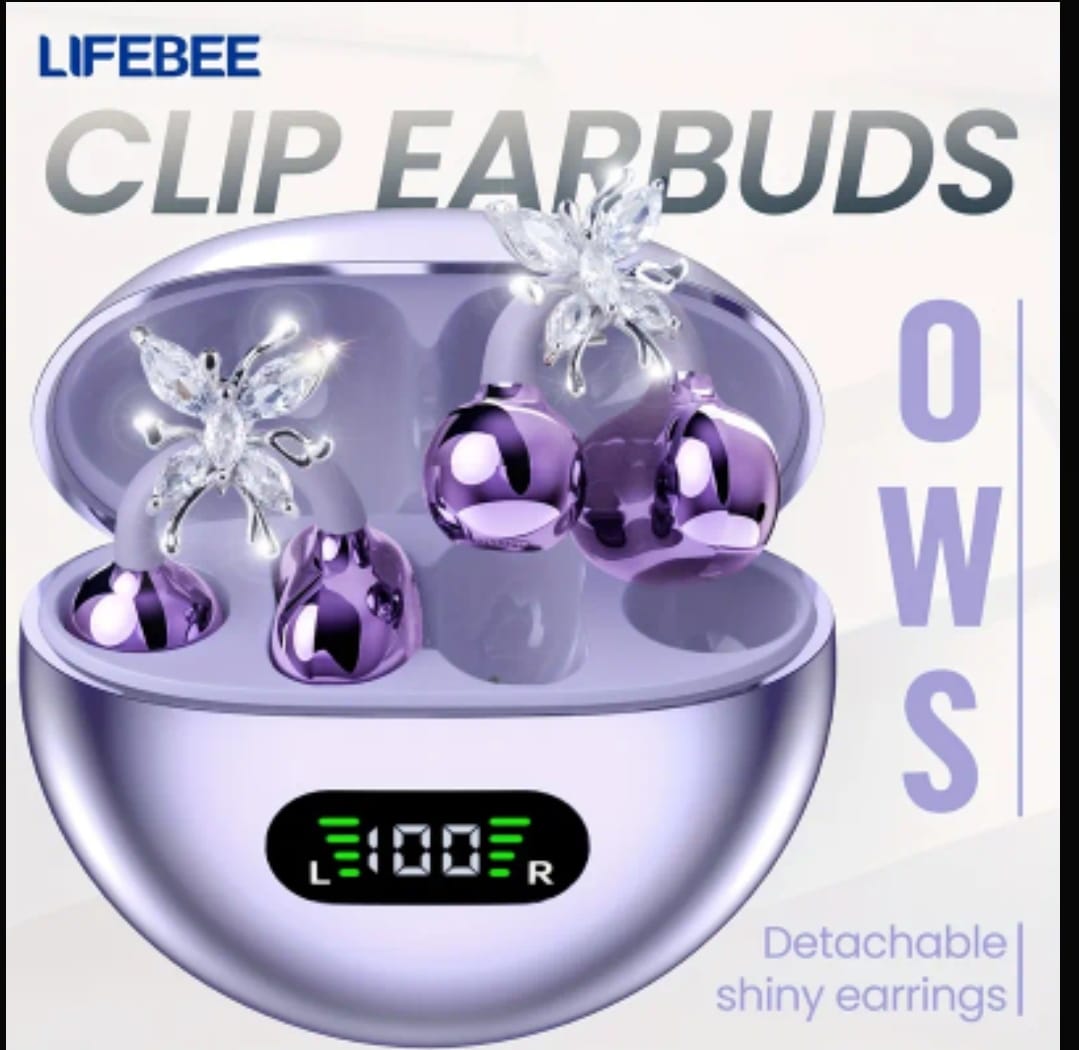 OWS Open-Ear Wireless Earbuds with Detachable Earrings