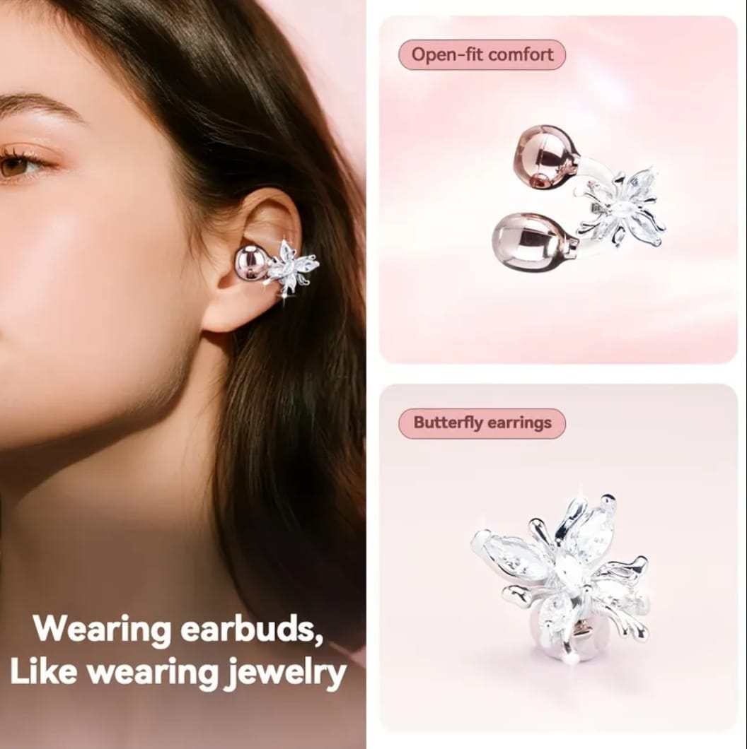 OWS Open-Ear Wireless Earbuds with Detachable Earrings