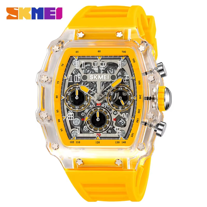 Student Watch Male Mechanical Wind Versatile Quartz Watch Personality Trend Barrel-Shaped Large Dial Watch Girl