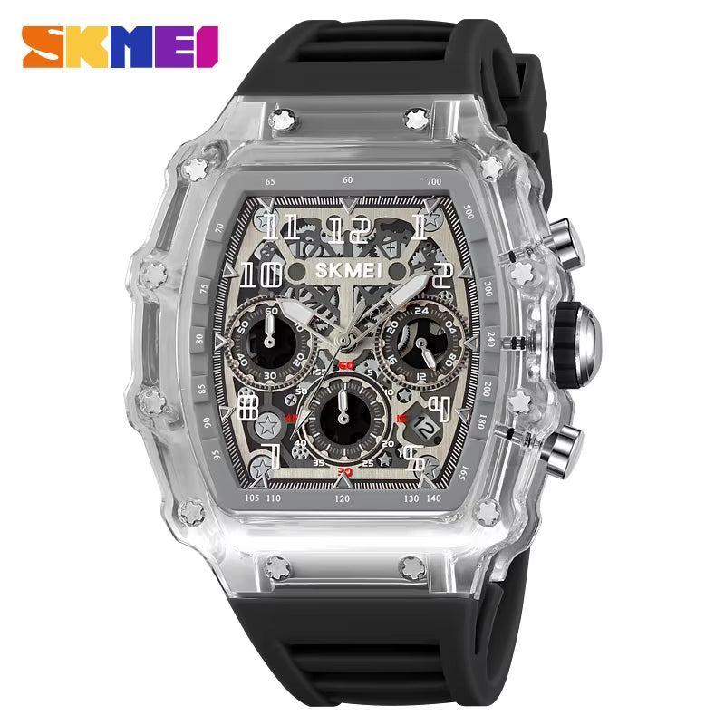 Student Watch Male Mechanical Wind Versatile Quartz Watch Personality Trend Barrel-Shaped Large Dial Watch Girl